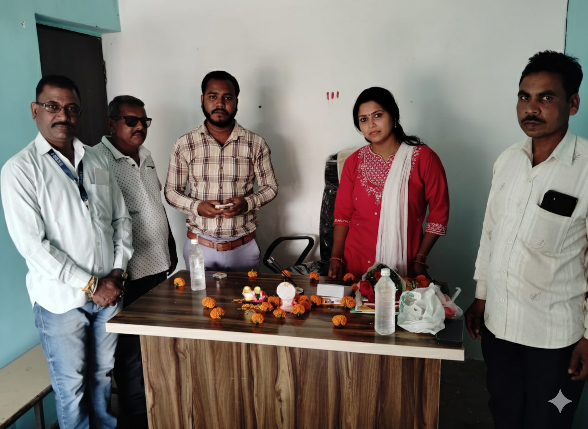 गुंडरदेही में नवीन प्रेस कार्यालय का भव्य शुभारंभ।